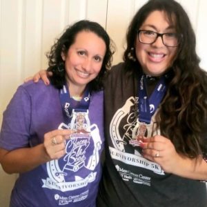 Cancer survivors Reina Wilson and Naomi Chavarria 